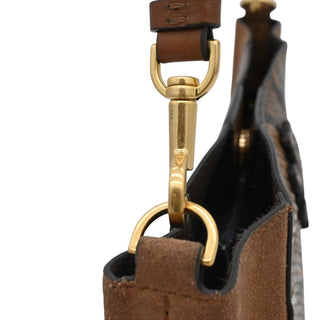 TORY BURCH | McGraw Snake-Embossed Leather & Suede Shoulder Bag