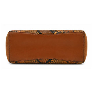 TORY BURCH | McGraw Snake-Embossed Leather & Suede Shoulder Bag