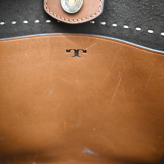 TORY BURCH | McGraw Snake-Embossed Leather & Suede Shoulder Bag