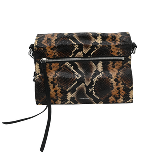 ALL SAINTS | Snakeskin-Embossed Leather Tassel Crossbody Bag