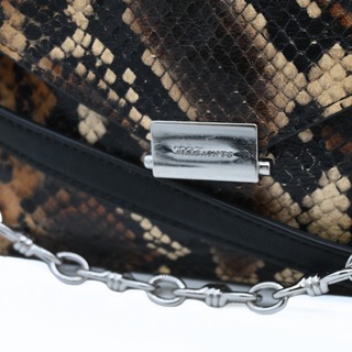 ALL SAINTS | Snakeskin-Embossed Leather Tassel Crossbody Bag