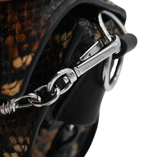 ALL SAINTS | Snakeskin-Embossed Leather Tassel Crossbody Bag