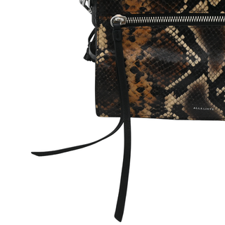 ALL SAINTS | Snakeskin-Embossed Leather Tassel Crossbody Bag