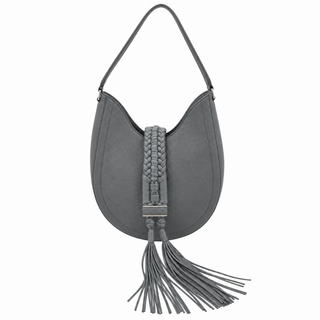 ALTUZARRA | Braided Tassel Pebbled Leather Hobo Shoulder Bag