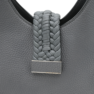 ALTUZARRA | Braided Tassel Pebbled Leather Hobo Shoulder Bag
