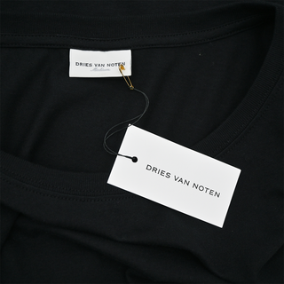 DRIES VAN NOTEN | Henchy Black Knotted Cotton T-Shirt