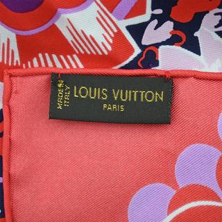 LOUIS VUITTON | Multicolor Floral Print Silk Scarf