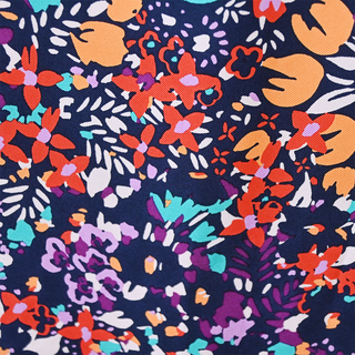 LOUIS VUITTON | Multicolor Floral Print Silk Scarf