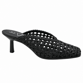 PHILLIP LIM | Woven Leather Square-Toe Heeled Mules