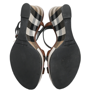 BURBERRY | Nova Check Wedge Sandals
