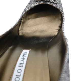 MANOLO BLAHNIK | Hangisi Glitter Crystal Buckle Pumps