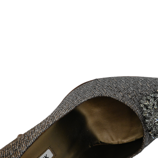 MANOLO BLAHNIK | Hangisi Glitter Crystal Buckle Pumps