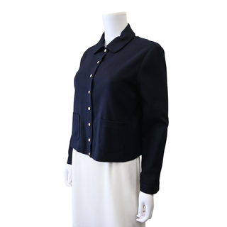 CELINE | Claudine Navy Cashmere Shirt Jacket