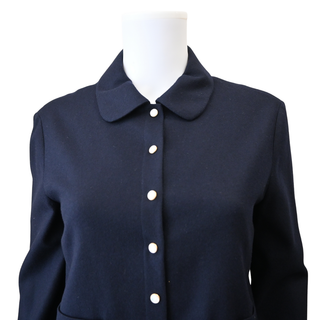 CELINE | Claudine Navy Cashmere Shirt Jacket