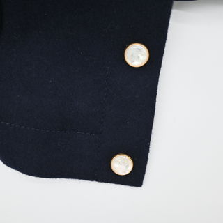 CELINE | Claudine Navy Cashmere Shirt Jacket