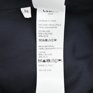 CELINE | Claudine Navy Cashmere Shirt Jacket