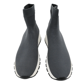 PRADA | Grey Knit Sock High-Top Sneakers