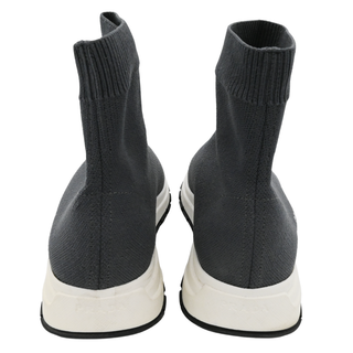 PRADA | Grey Knit Sock High-Top Sneakers