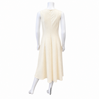 VINCE | Cream Paneled Sleeveless Midi Dress