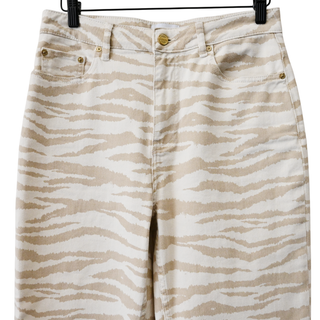 GANNI | Zebra Print Straight Leg Jeans