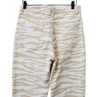 GANNI | Zebra Print Straight Leg Jeans