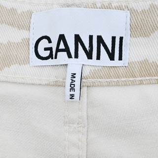 GANNI | Zebra Print Straight Leg Jeans