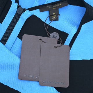 LOUIS VUITTON | Blue & Black Bodycon Knit Mini Dress