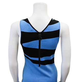 LOUIS VUITTON | Blue & Black Bodycon Knit Mini Dress