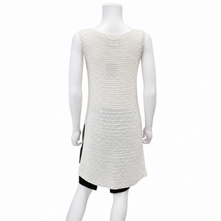 LORO PIANA | Tobago Optical White Linen & Silk Knit Tunic