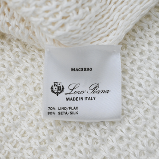 LORO PIANA | Tobago Optical White Linen & Silk Knit Tunic