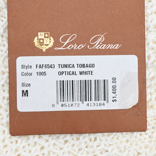 LORO PIANA | Tobago Optical White Linen & Silk Knit Tunic