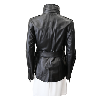 BURBERRY | Brookley Black Leather Jacket