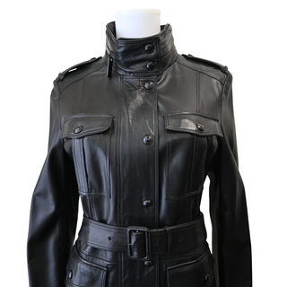 BURBERRY | Brookley Black Leather Jacket