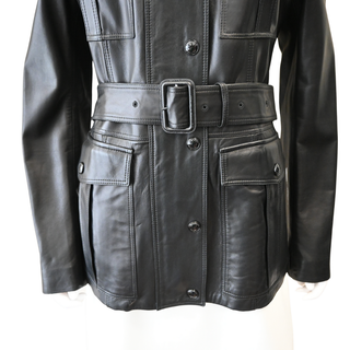 BURBERRY | Brookley Black Leather Jacket