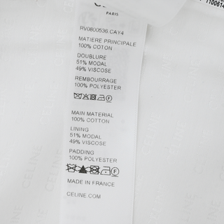 CELINE | Chelsea White Quilted Cotton Jacket
