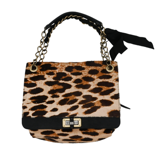LANVIN | Leopard Print Pony Hair Happy Shoulder Bag