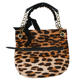 LANVIN | Leopard Print Pony Hair Happy Shoulder Bag