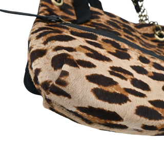 LANVIN | Leopard Print Pony Hair Happy Shoulder Bag