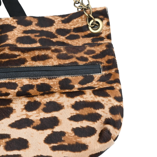 LANVIN | Leopard Print Pony Hair Happy Shoulder Bag