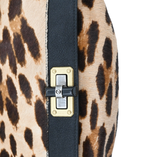 LANVIN | Leopard Print Pony Hair Happy Shoulder Bag