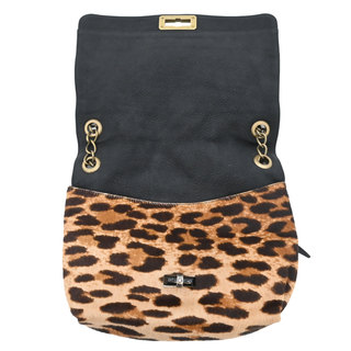LANVIN | Leopard Print Pony Hair Happy Shoulder Bag
