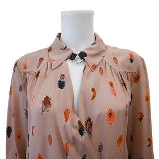 ALTUZARRA | Kat Feather-Print Silk Midi Dress