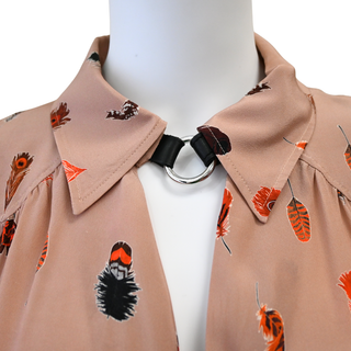 ALTUZARRA | Kat Feather-Print Silk Midi Dress