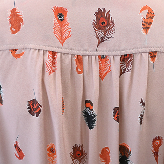 ALTUZARRA | Kat Feather-Print Silk Midi Dress