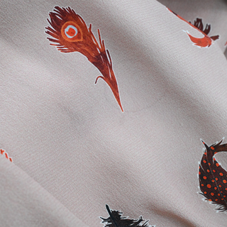 ALTUZARRA | Kat Feather-Print Silk Midi Dress