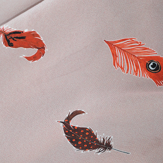 ALTUZARRA | Kat Feather-Print Silk Midi Dress