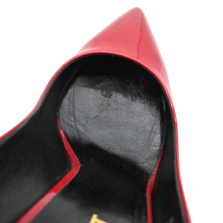 SAINT LAURENT | Red Patent Leather Pointed Toe Stiletto Pumps