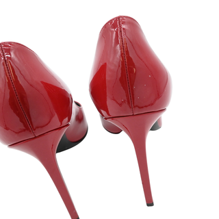SAINT LAURENT | Red Patent Leather Pointed Toe Stiletto Pumps