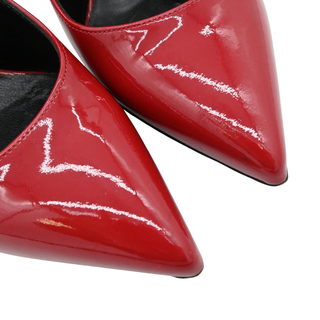 SAINT LAURENT | Red Patent Leather Pointed Toe Stiletto Pumps