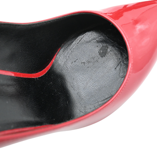 SAINT LAURENT | Red Patent Leather Pointed Toe Stiletto Pumps